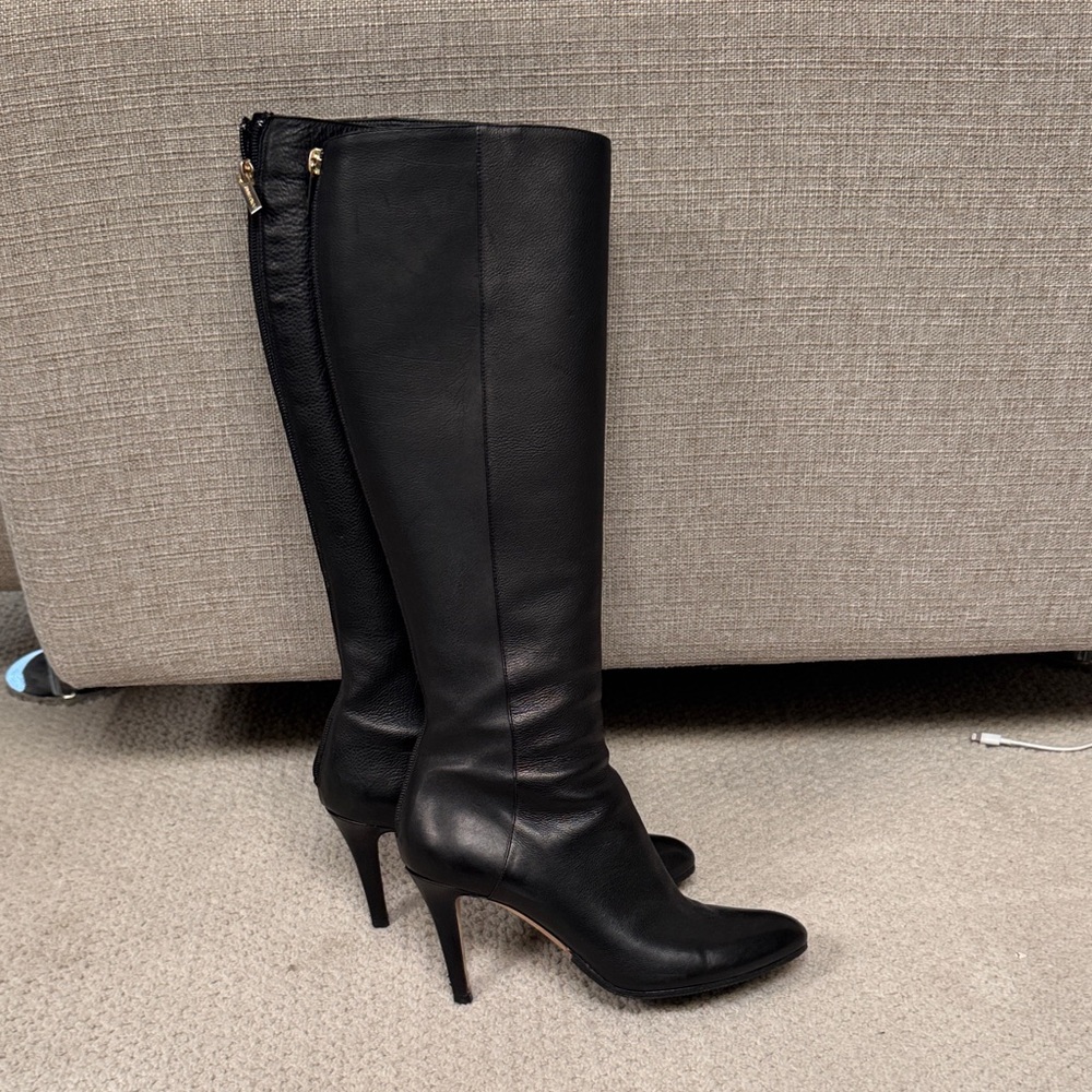 Jimmy Choo Black Leather Heeled Boots